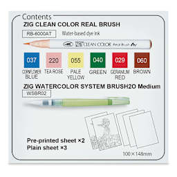 Kuretake Zig Historic Art Watercolors with Claude Monet (set contents)