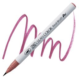 Kuretake Zig Clean Color Real Brush Pen - Dark Blossom Pink pen and swatch