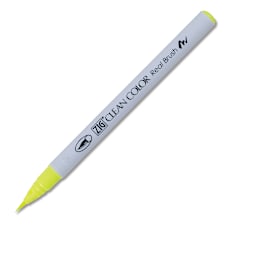 Kuretake Zig Clean Color Real Brush Pen - Fluorescent Yellow