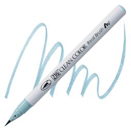 Kuretake Zig Clean Color Real Brush Pen - Aquamarine Blue pen and swatch