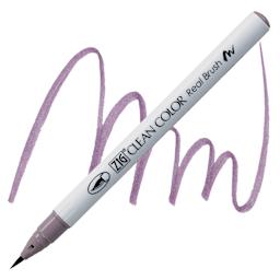 Kuretake Zig Clean Color Real Brush Pen - Plum Mist pen and swatch
