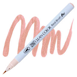 Kuretake Zig Clean Color Real Brush Pen - Blush pen and swatch