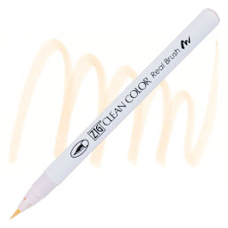 Kuretake Zig Clean Color Real Brush Pen - Light Beige pen and swatch