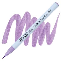 Kuretake Zig Clean Color Real Brush Pen - Lilac pen and swatch