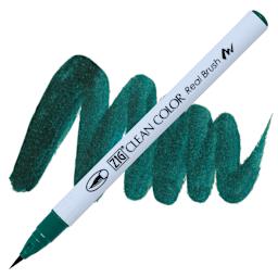 Kuretake Zig Clean Color Real Brush Pen - Marine Green pen and swatch