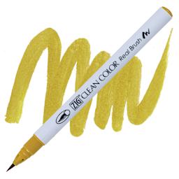 Kuretake Zig Clean Color Real Brush Pen - Ochre pen and swatch