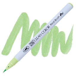 Kuretake Zig Clean Color Real Brush Pen - Pale Green pen and swatch