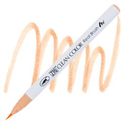 Kuretake Zig Clean Color Real Brush Pen - Pale Orange pen and swatch