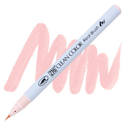 Kuretake Zig Clean Color Real Brush Pen - Pale Pink pen and swatch