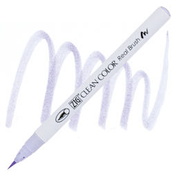 Kuretake Zig Clean Color Real Brush Pen - Pale Violet pen and swatch