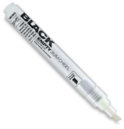 Montana Black Empty Markers - Empty 3mm Chisel tip marker at angle and uncapped