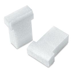 Montana Black Paint Replacement Nibs - 2 T-Tip nibs shown one standing, one at angle