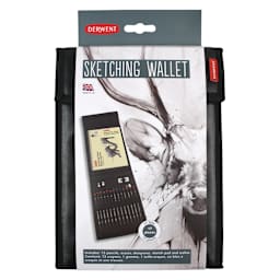 Derwent Sketching Wallet Set, 17 Pieces, front of packaging
