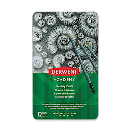 Derwent Academy Sketching Pencil Set - Set of 12 (front of package)