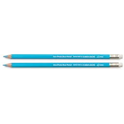 Caran d'Ache Sketcher Non-Photo Blue Pencil - 2 Blue Pencils shown horizontally
