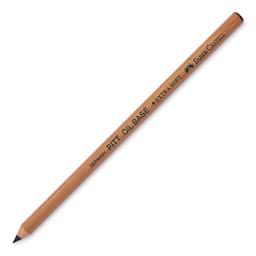 Oil-Based Monochrome Artist Pencil - Angled view of black Extra Soft hardness pencil