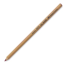 Oil-Based Monochrome Artist Pencil - Angled view of Sanguine Medium hardness pencil