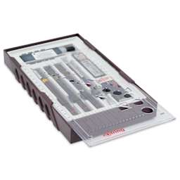 Rotring Isograph Technical Pens - 0.2 mm, 0.3 mm, 0.5 mm, Set of 3, packaging laid flat