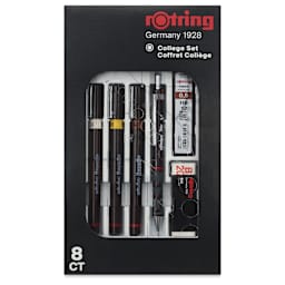 Rotring Isograph Technical Pens - 0.25 mm, 0.35 mm, 0.5 mm, Set of 3, front of the packaging