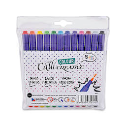 Manuscript Colour Creative Markers - Back of package of Broad Nib Markers
