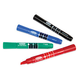 Crayola Dry-Erase Markers - Assorted Colors, Chisel Tip, Set of 4, contents