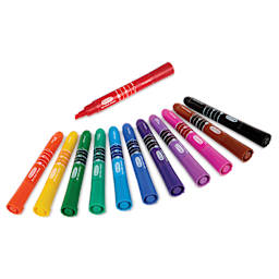 Crayola Dry-Erase Markers - Assorted Colors, Chisel Tip, Set of 12, contents