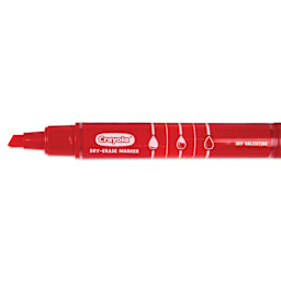 Crayola Dry-Erase Markers - Assorted Colors, Chisel Tip, Set of 12, red marker