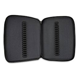 Zippered Marker Storage Case - Open showing elastic loops to hold markers
