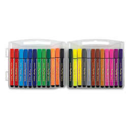 Magic Stix Triangular Markers - Set of 24 in open case