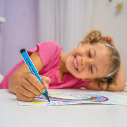 Magic Stix Triangular Markers - Set of 48, marker in hand