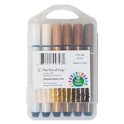 Magic Stix Triangular Markers - Set of 12, Global Skin Tones, back of packaging