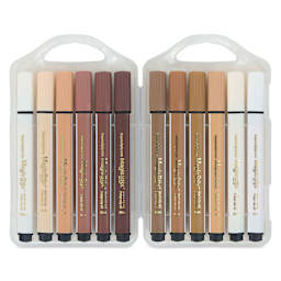 Magic Stix Triangular Markers - Set of 12, Global Skin Tones