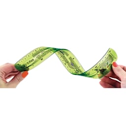 Maped Twist ‘n Flex Ruler - 12", green ruler twisted