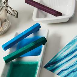 Derwent Inktense Blocks (with watercolor palette, being used as a watercolor)