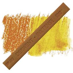 Derwent Inktense Block - Sienna Gold block and swatch