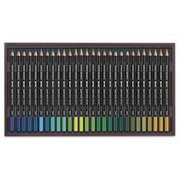 Caran D'Ache Museum Aquarelle Pencil Set - Assorted Set of 76, Wooden Box, second tray insert with colors