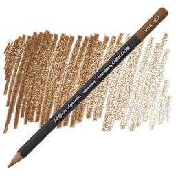 Caran D'Ache Museum Aquarelle Pencil - Brown Ochre pencil and swatch