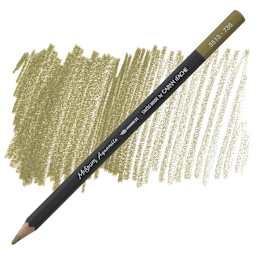 Caran D'Ache Museum Aquarelle Pencil - Brown Olive 50% pencil and swatch