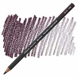 Caran D'Ache Museum Aquarelle Pencil - Dark Plum pencil and swatch