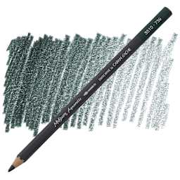 Caran D'Ache Museum Aquarelle Pencil - Dark Sap Green pencil and swatch