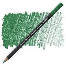 Caran D'Ache Museum Aquarelle Pencil - Emerald Green pencil and swatch