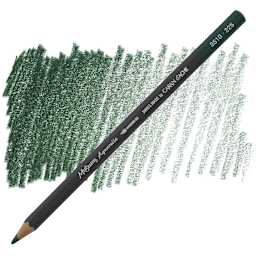 Caran D'Ache Museum Aquarelle Pencil - Moss Green pencil and swatch