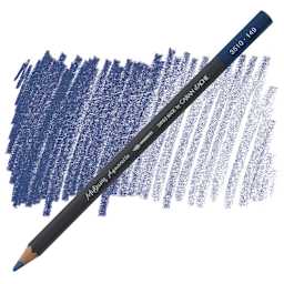 Caran D'Ache Museum Aquarelle Pencil - Night Blue pencil and swatch