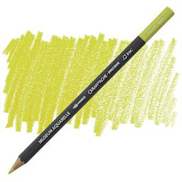 Caran D'Ache Museum Aquarelle Pencil - Olive Yellow pencil and swatch