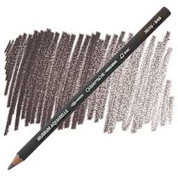 Caran D'Ache Museum Aquarelle Pencil - Raw Umber pencil and swatch
