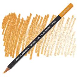 Caran D'Ache Museum Aquarelle Pencil - Saffron pencil and swatch
