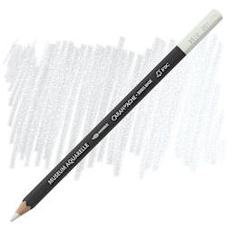 Caran D'Ache Museum Aquarelle Pencil - White pencil and swatch