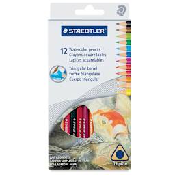 Staedtler Triangular Watercolor Pencils, Set of 12  Outside of Package