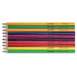 Liqui-Mark Neon Colored Pencils - Set of 10 pencils shown horizontally