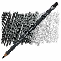 Derwent ProColour Colored Pencil - Ivory Black pencil and swatch